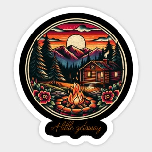 A little getaway cabin Sticker